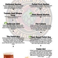 Their in-house menu has even more plant based options. at Oakbrook Brewing Company in Reading