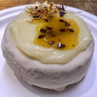 White chocolate & passion fruit cronut.  at Chök in Barcelona