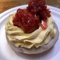 Raspberry cronut.  at Chök in Barcelona