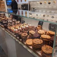 Selection of cookies and muffins at Chök in Barcelona