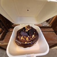 Chocolate bomb donut vegan at Chök in Barcelona