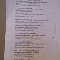 Tortilla menu list at Umami in Crete