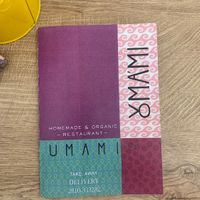 Menu  at Umami in Crete