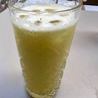 Pineapple & scented geranium fresh pressed juice  at Umami in Crete