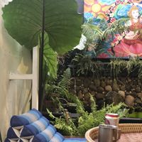 Outside seating   at Free Bird Cafe in Chiang Mai