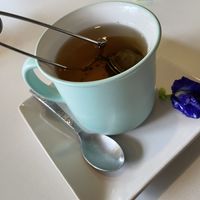 Organic green tea, 50 baht  at Free Bird Cafe in Chiang Mai