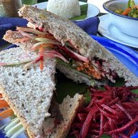 Veg sandwiches  #Veganuary at Free Bird Cafe in Chiang Mai