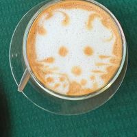 Coconut latte   at Free Bird Cafe in Chiang Mai