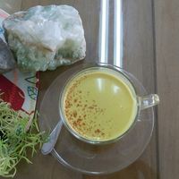 golden turmeric tea  at Free Bird Cafe in Chiang Mai