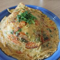 Chick pea omelette at Free Bird Cafe in Chiang Mai