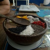 Cocoa smoothie bowl at Free Bird Cafe in Chiang Mai
