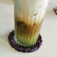 Matcha coffe at Free Bird Cafe in Chiang Mai