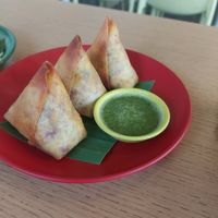 Samosas at Free Bird Cafe in Chiang Mai