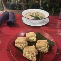 Tofu pieces & miso ramen  at Free Bird Cafe in Chiang Mai