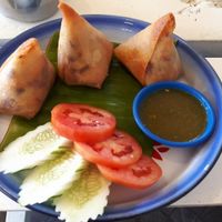 Samosas... So good! at Free Bird Cafe in Chiang Mai