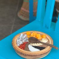 Cocoa smoothie bowl at Free Bird Cafe in Chiang Mai