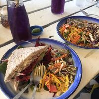 Burmese tea leaf salad 🥰 at Free Bird Cafe in Chiang Mai