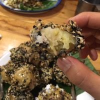 Molten sticky soft bananas on the inside. Heaven. at Free Bird Cafe in Chiang Mai