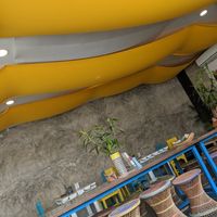 Cafe interior at Free Bird Cafe in Chiang Mai