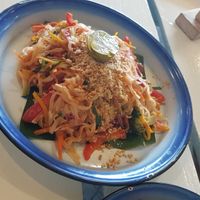 Rainbow pad Thai - good at Free Bird Cafe in Chiang Mai