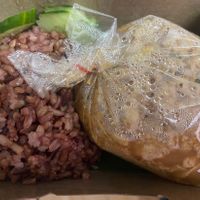 Holy basil and tofu - delivery  at CMU Vegan - Kinphak Cafe in Chiang Mai