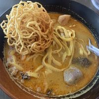 Kao soi  at CMU Vegan - Kinphak Cafe in Chiang Mai