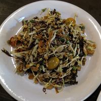 Burmese tea salad at CMU Vegan - Kinphak Cafe in Chiang Mai