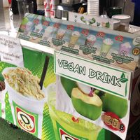 Vegan drinks next to it  at CMU Vegan - Kinphak Cafe in Chiang Mai