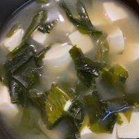 miso soup  at CMU Vegan - Kinphak Cafe in Chiang Mai