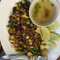 Curried fried rice  #Veganuary at CMU Vegan - Kinphak Cafe in Chiang Mai