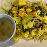 pineapple fried rice  at CMU Vegan - Kinphak Cafe in Chiang Mai