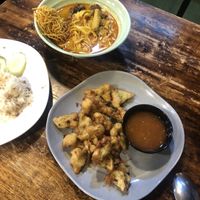 fried cauliflower  at CMU Vegan - Kinphak Cafe in Chiang Mai