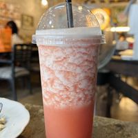 Apple, watermelon, pineapple shake (40 THB)  at CMU Vegan - Kinphak Cafe in Chiang Mai