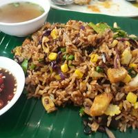 Tom yum fried rice at CMU Vegan - Kinphak Cafe in Chiang Mai