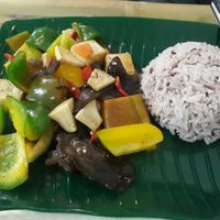 Fried sweet peppers at CMU Vegan - Kinphak Cafe in Chiang Mai