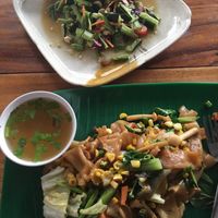 Altogether less than 100 baht at CMU Vegan - Kinphak Cafe in Chiang Mai
