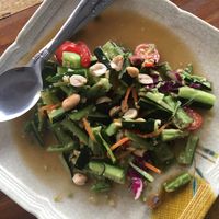 “Som Tum” cucumber salad - fresh and simple at CMU Vegan - Kinphak Cafe in Chiang Mai