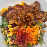 Cheese and onion bowl  at Veganitessen in Sevilla