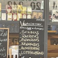 Love this sign   at Veganitessen in Sevilla