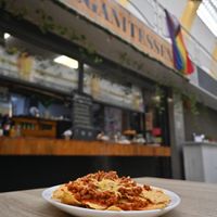 Chorizo nachos  at Veganitessen in Sevilla