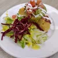 Mextilla with pico de Gallo and guac at Veganitessen in Sevilla