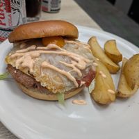 Egg burger at Veganitessen in Sevilla