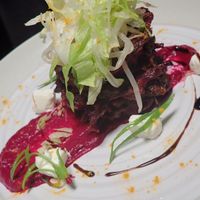 Beetroot pancakes at Liūtas Ir Avelė in Utena