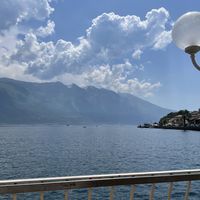 View from the terrace  at Le Palme in Limone Sul Garda