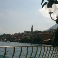 the view from our table at Le Palme in Limone Sul Garda