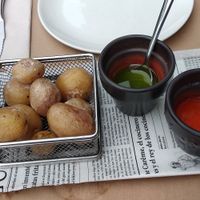 Patatas con mojo picón at Kaxilda in San Sebastian