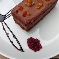 Tarta vegana de chocolate belga at Kaxilda in San Sebastian