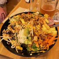 XXL poke bowl with tempeh and tofu  at Señor Piña Las Ramblas in Barcelona