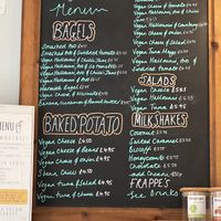 Vegan menu  at The Den in Bourton-on-the-water