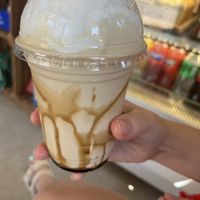 Vegan banoffee milkshake  at The Den in Bourton-on-the-water